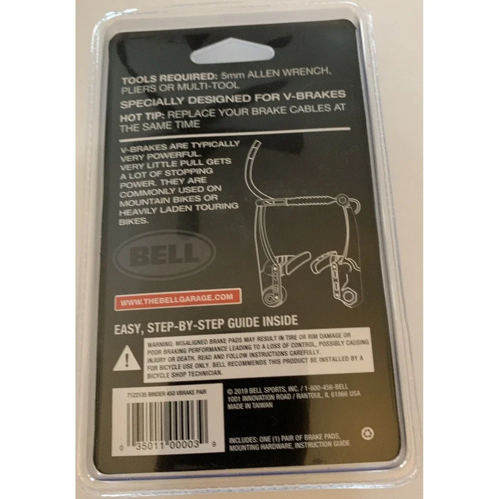 Bell Binder 450 Premium V-Brake‎ Bicycle Bike Brake Pads Universal